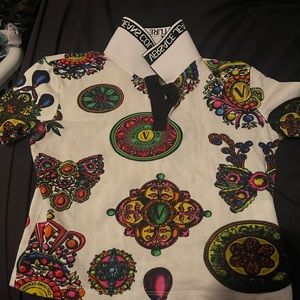 Versace couture cropped shirt